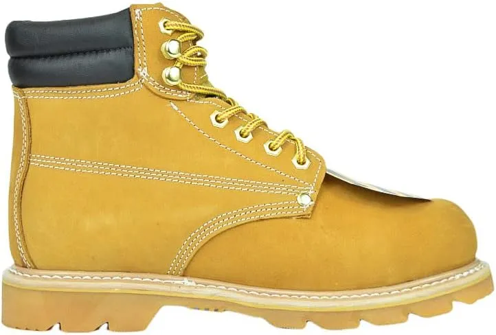 6'' WHEAT NUBUCK STEEL TOE MAN'S BOOTS/SAFETY BOOTS/CONSTRUCTION BOOTS