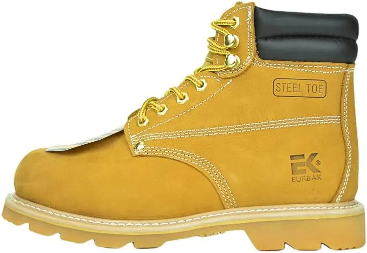 6'' WHEAT NUBUCK STEEL TOE MAN'S BOOTS/SAFETY BOOTS/CONSTRUCTION BOOTS