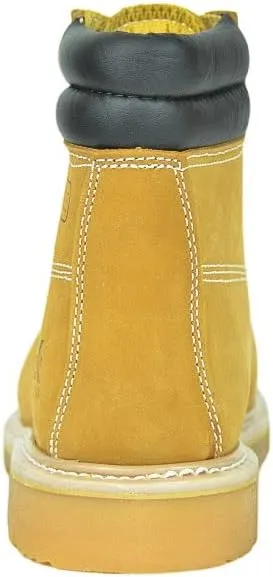 6'' WHEAT NUBUCK STEEL TOE MAN'S BOOTS/SAFETY BOOTS/CONSTRUCTION BOOTS