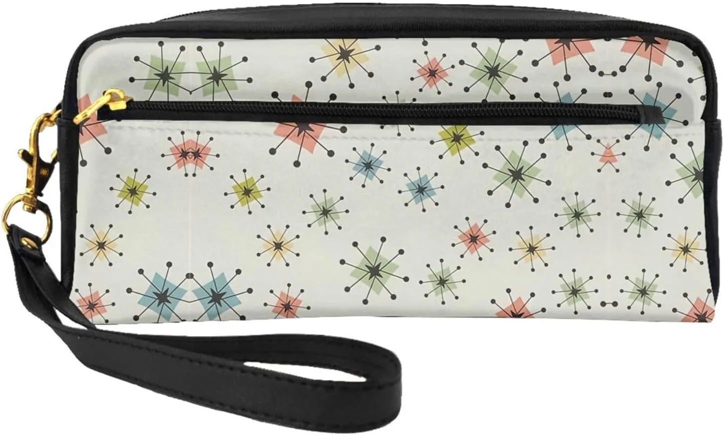 Absctract Geometric Pattern Space Print Cosmetic Makeup Bag  Travel Toiletry Organizer, Perfect for Women's Storage and Business Trips