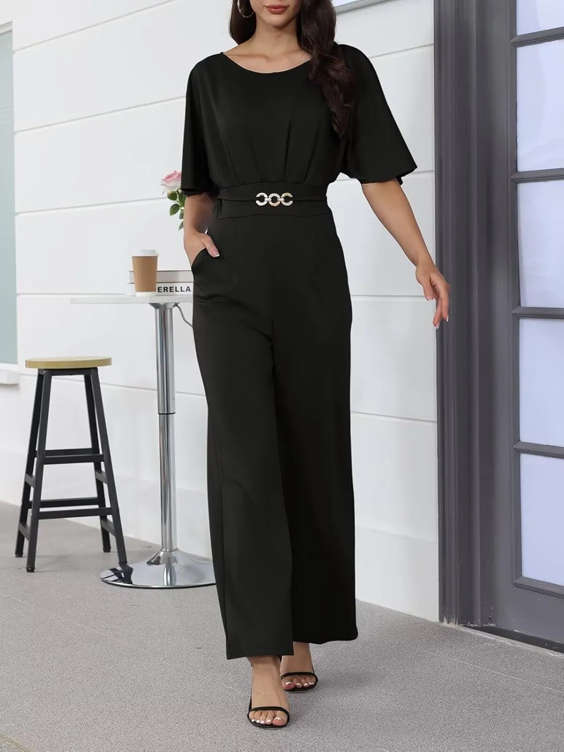acelyn Elegant Jumpsuit for Women Dressy Sexy Plus Size Wide Leg Pant Suit One Piece Party Outfits
