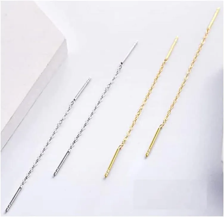 Adabele Authentic 925 Sterling Silver Cute Threader Earrings Long Chain Thin Bar Pin Tassel Drop Hypoallergenic Nickel Free Dainty Women Jewelry