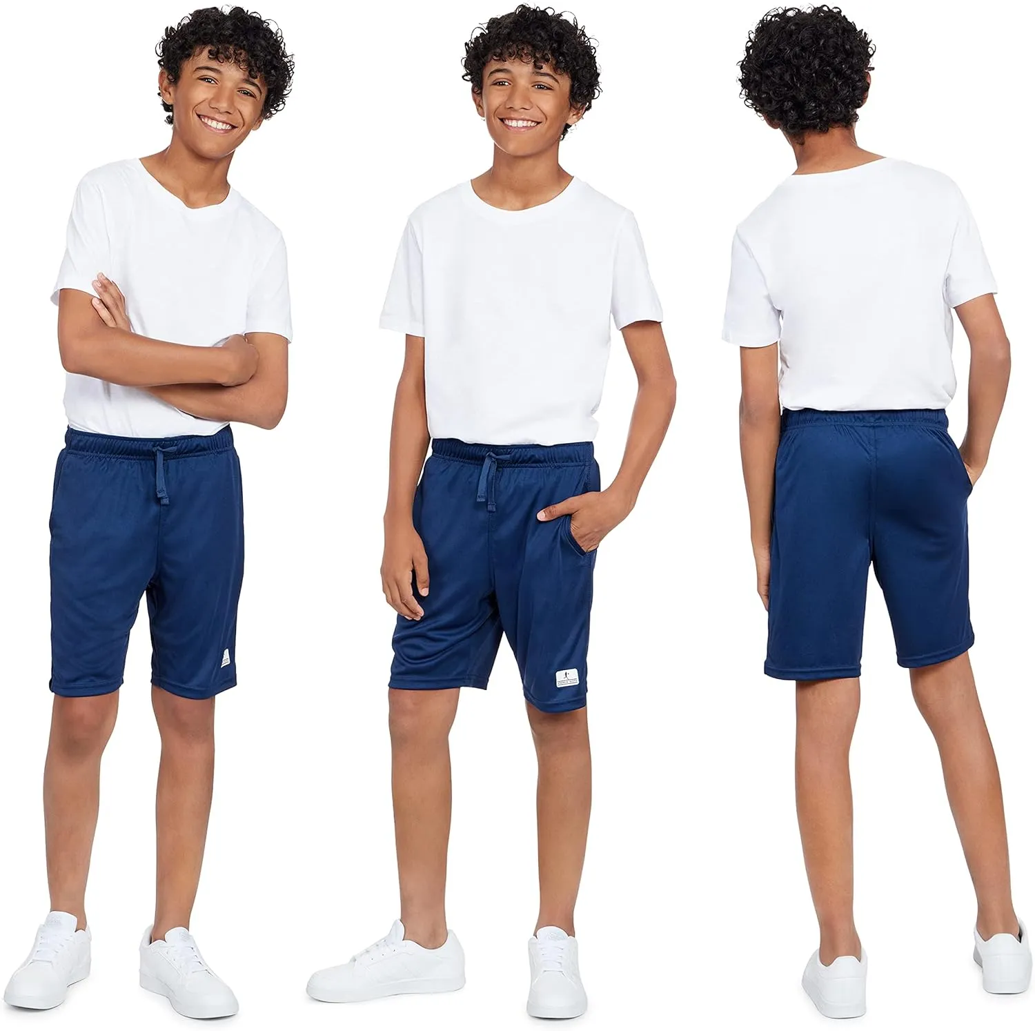 Andrew Scott Boys Active Performance & Mesh Style Basketball Sport Shorts - Multi Packs