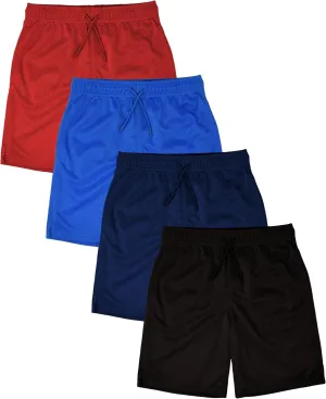 Andrew Scott Boys Active Performance & Mesh Style Basketball Sport Shorts - Multi Packs