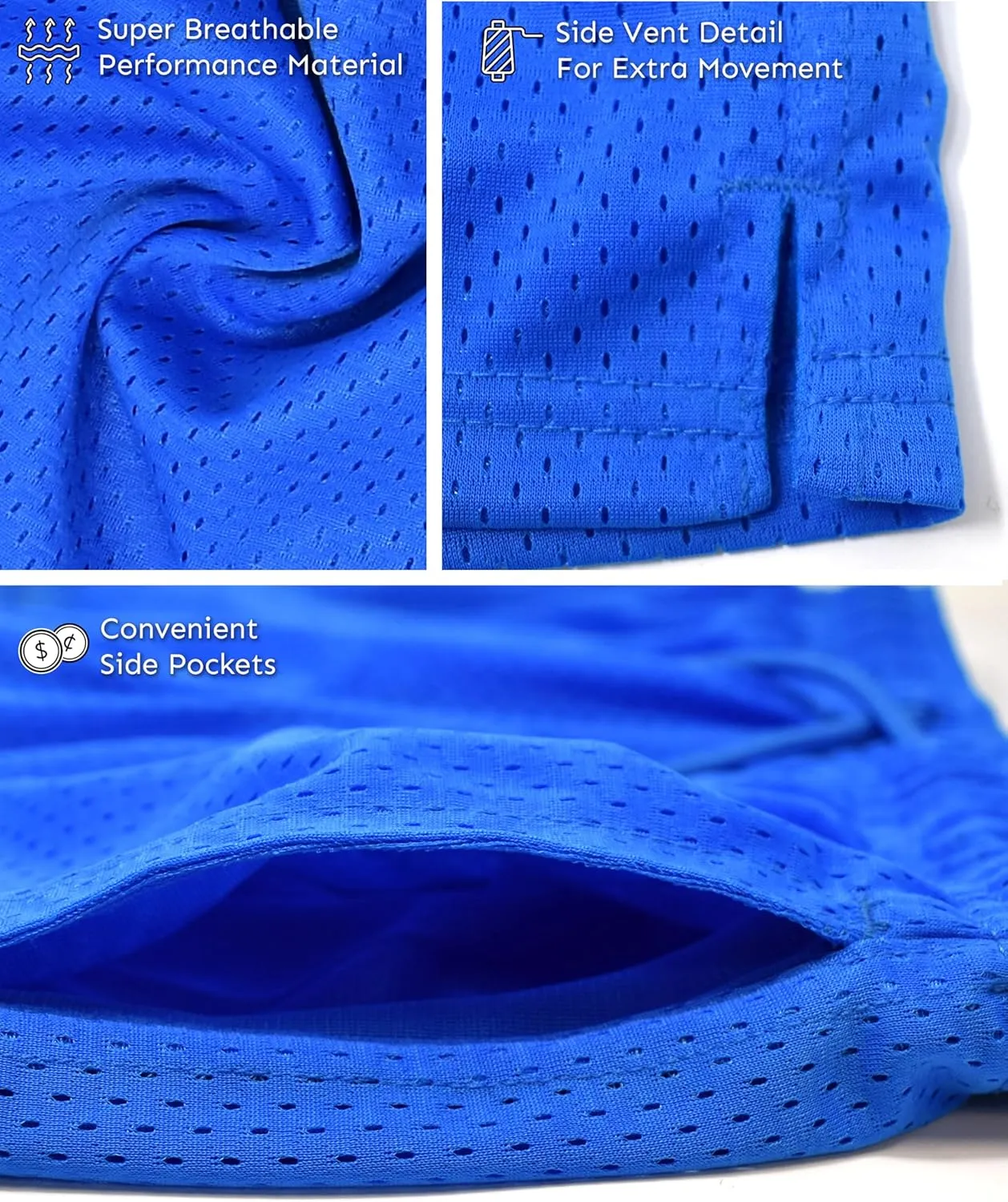 Andrew Scott Boys Active Performance & Mesh Style Basketball Sport Shorts - Multi Packs
