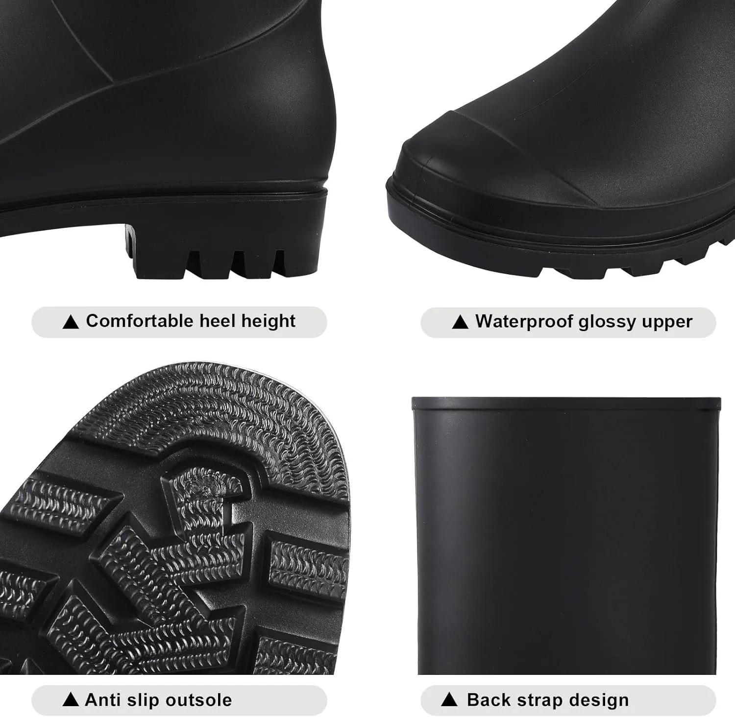 Asgard Womens Tall Rain Boots Waterproof Knee High Rainboots Rubber Garden Boots