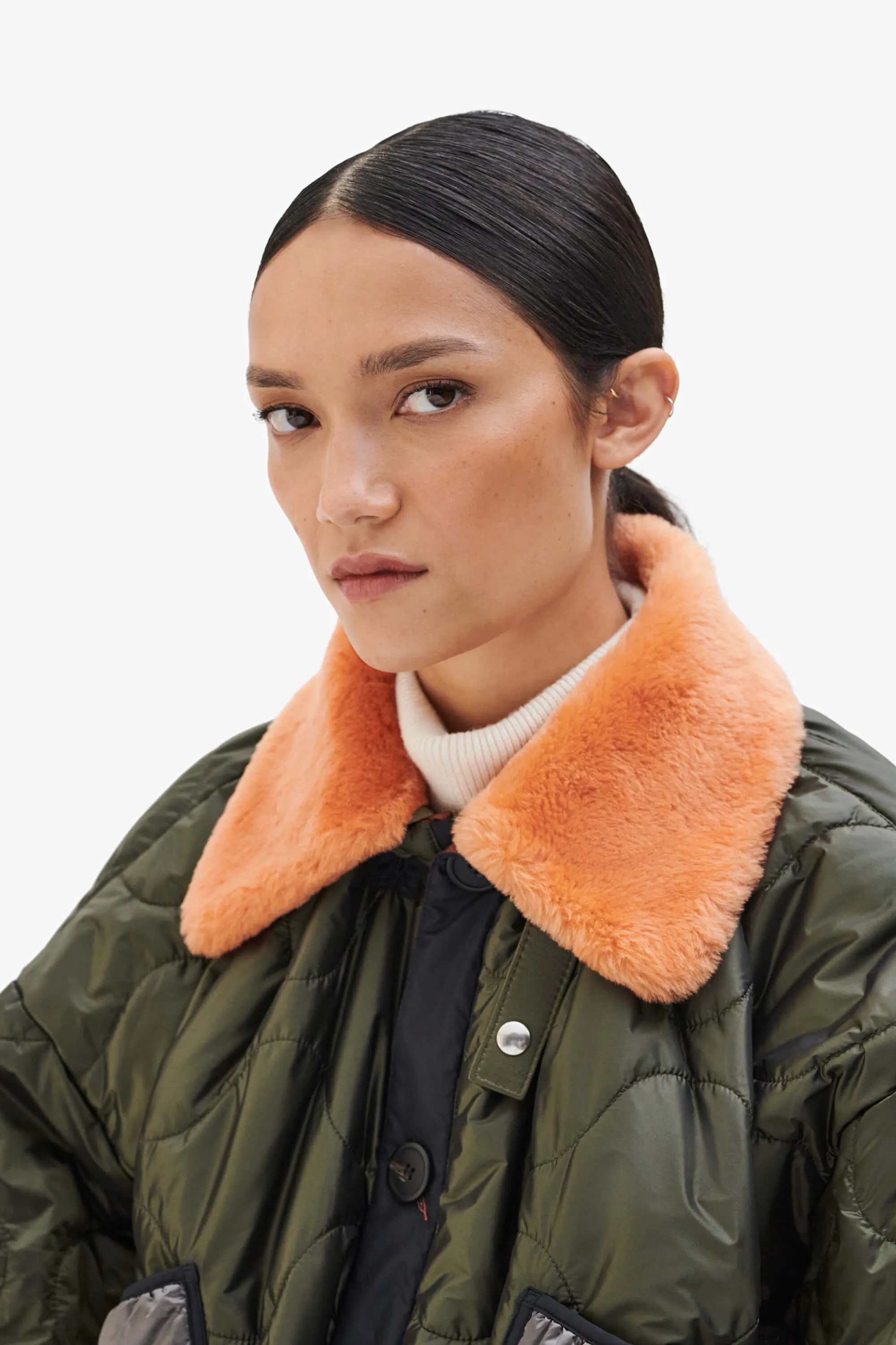 Aviator Collar - Orange / Dark Olive