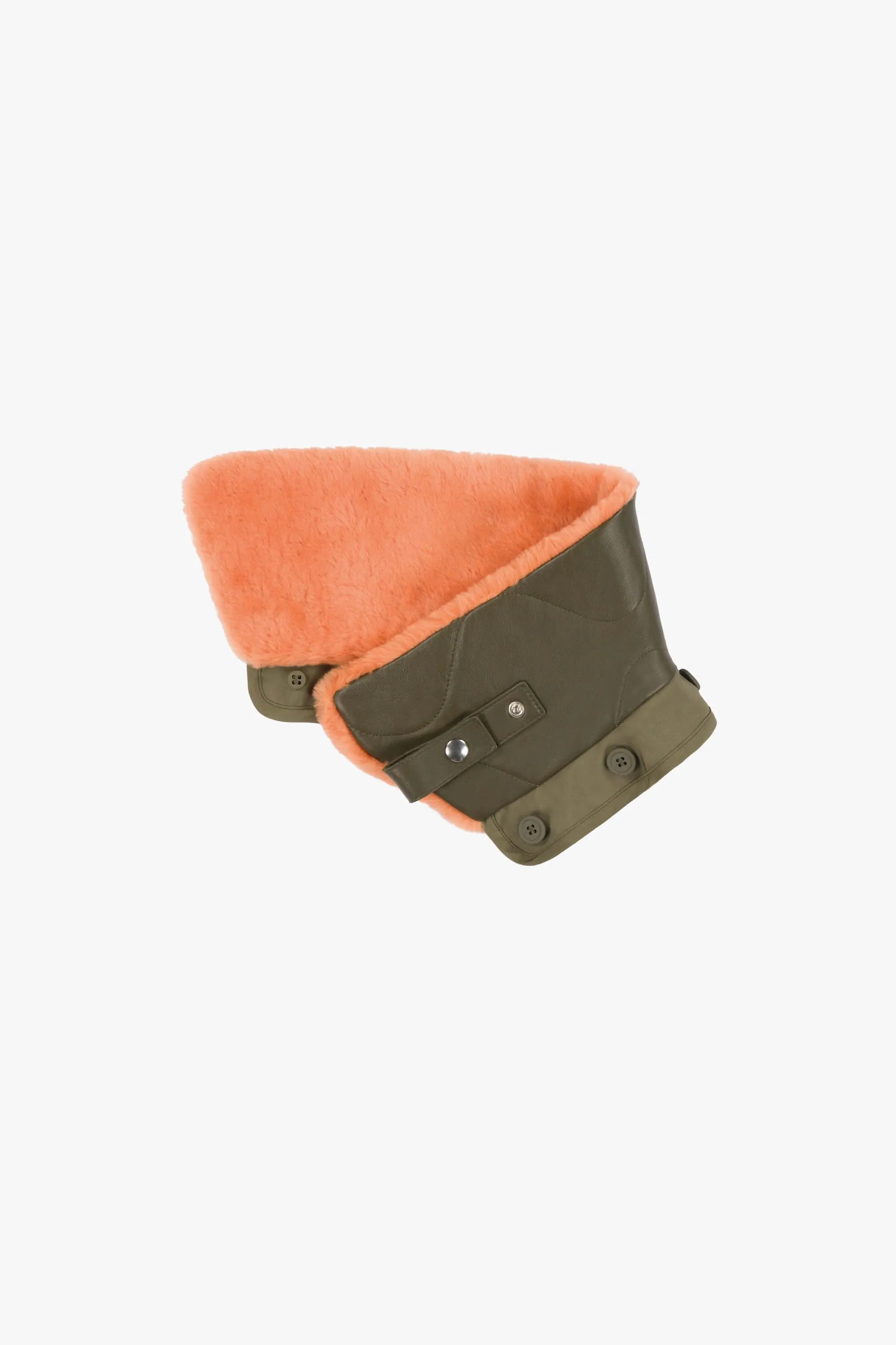 Aviator Collar - Orange / Dark Olive