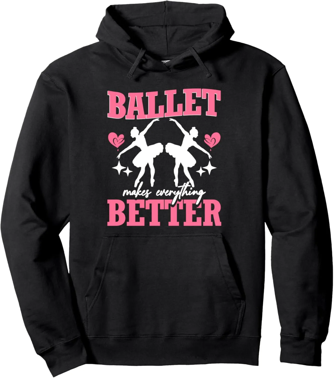 Ballet Ballerina Dancing Pointe Shoes Pirouette Women Kids Pullover Hoodie