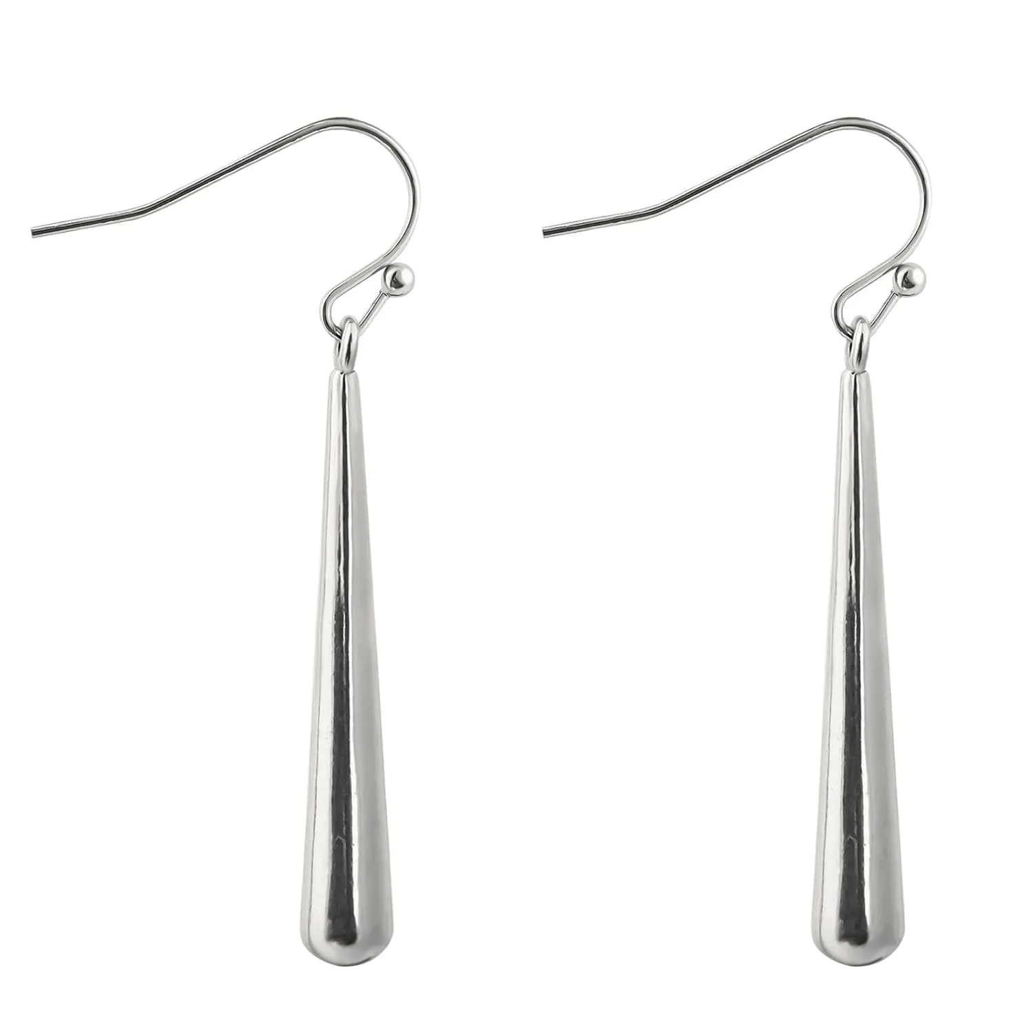 Baseball Bat Hoop Earrings 925 Sterling Silver Dangle Earrings Hypoallergenic Handmade Stick Drop Earrings Minimal Long Bar Dangle Earrings for Women Trendy