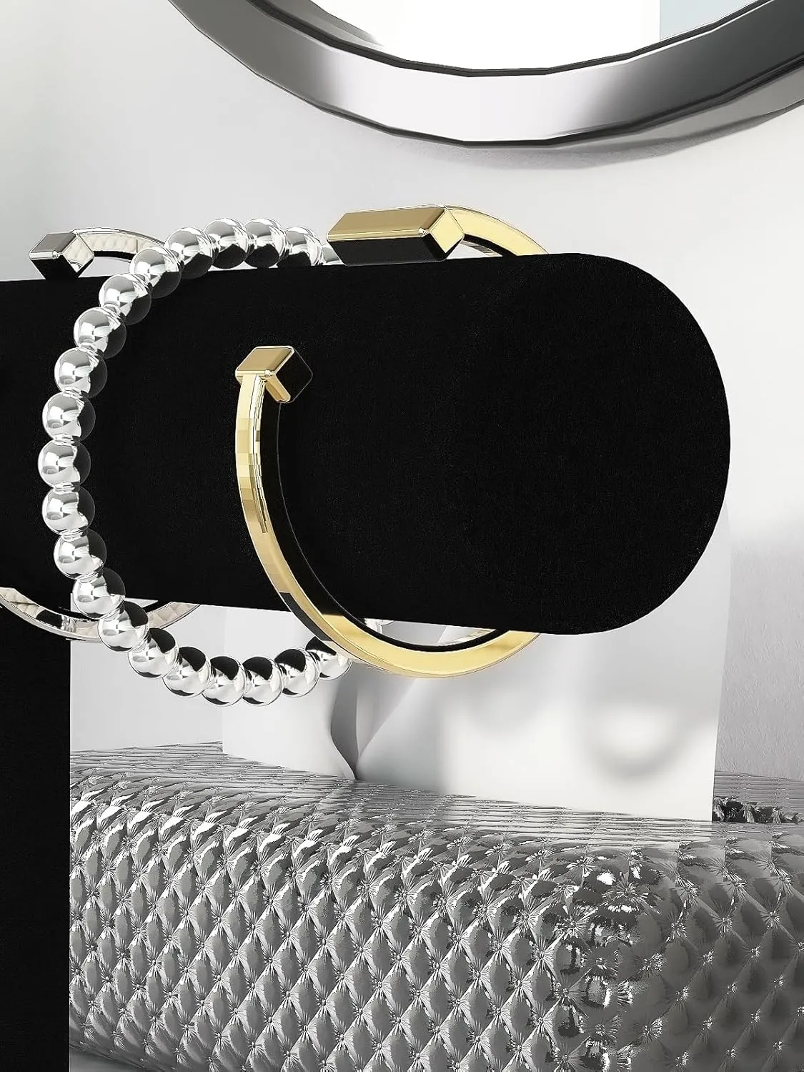 Bracelet Holder Stand,Bracelet Organizer Display for Selling,Bangle Organizer for Women,Watch Storage Holder for Men,Jewelry Business Supplies (Black)
