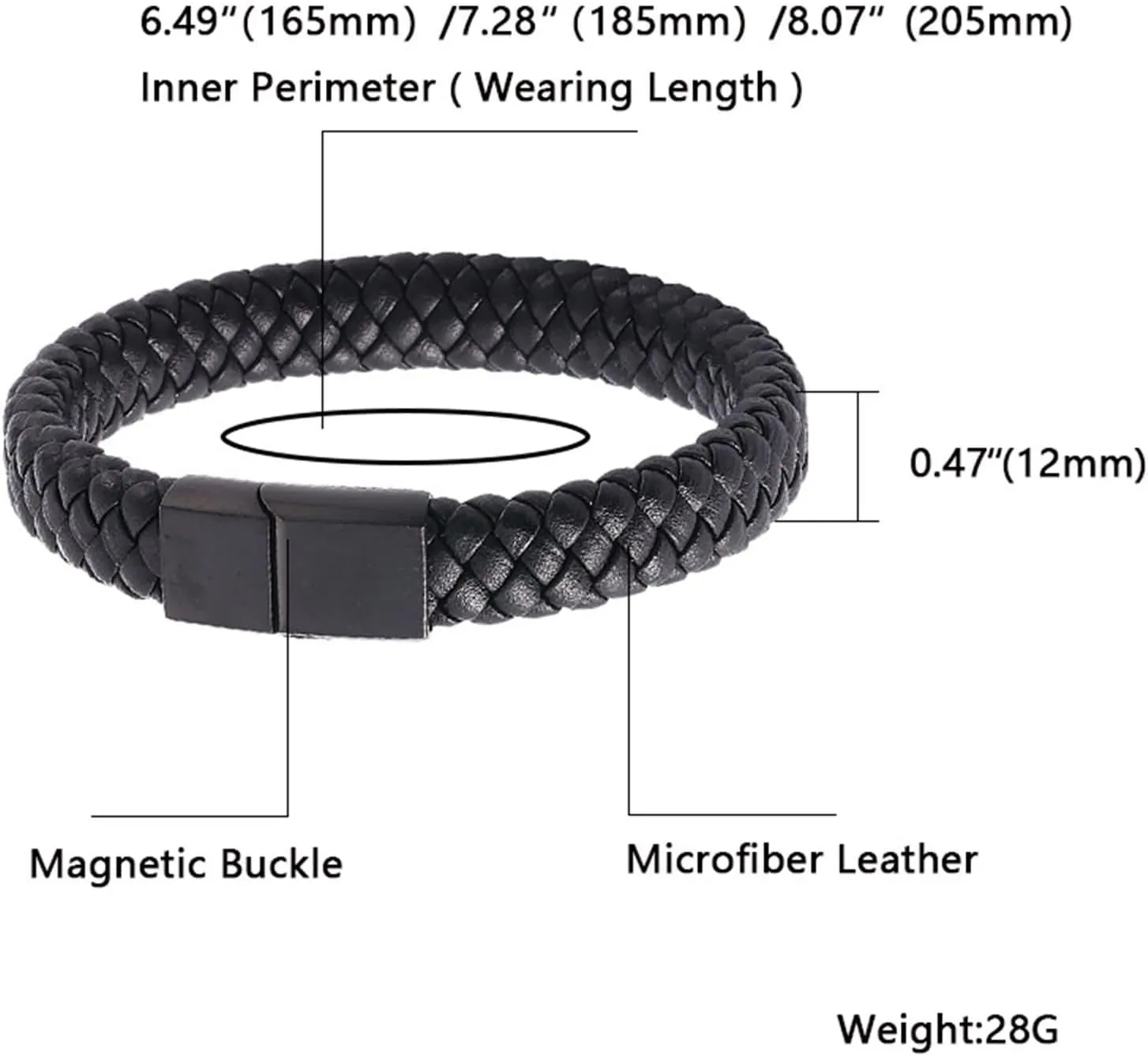 Brown Chain Bracelets for Men,Chain Bracelet for Men Stainless Steel Braided Men's Bracelets