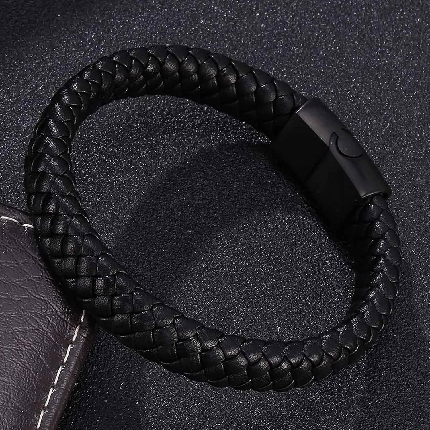 Brown Chain Bracelets for Men,Chain Bracelet for Men Stainless Steel Braided Men's Bracelets