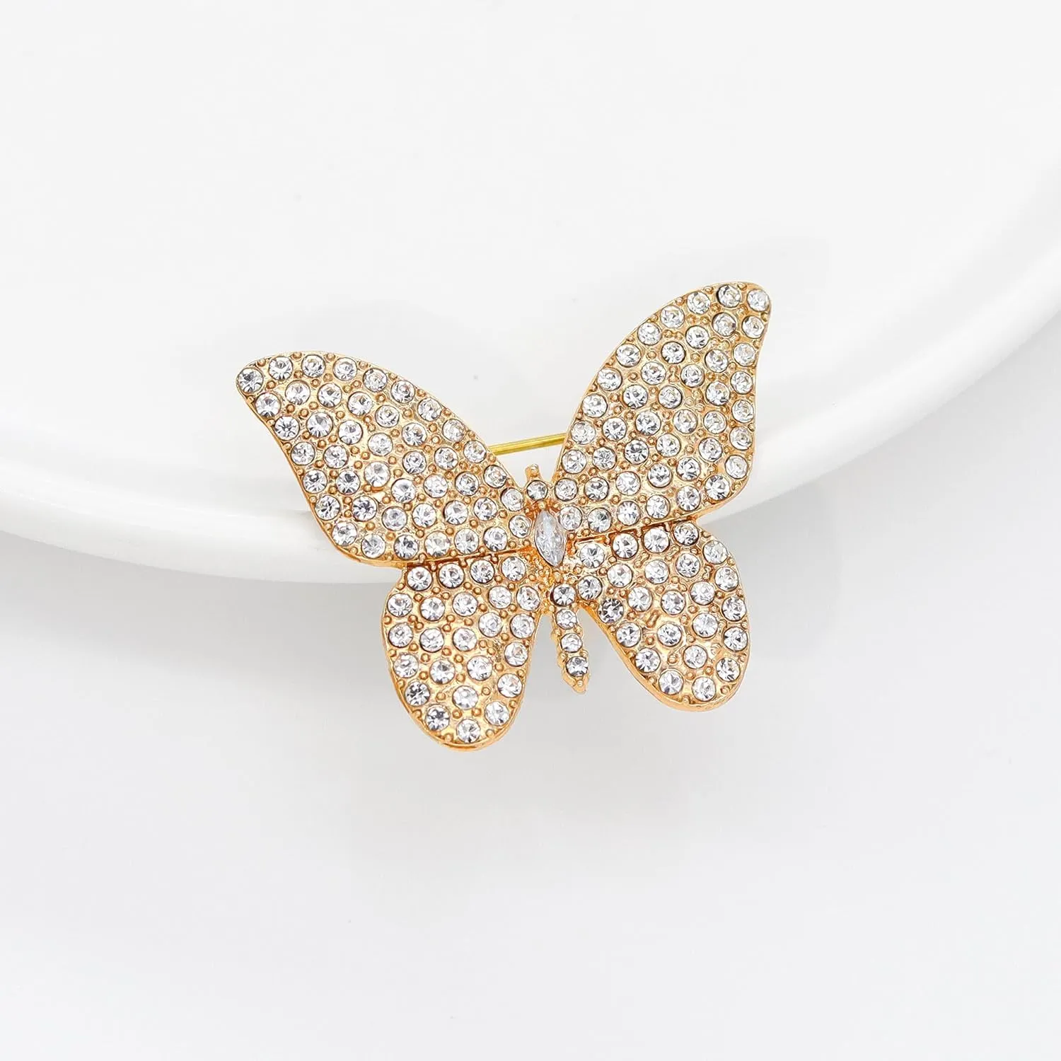 Butterfly Brooch for Women, Insect Butterfly Pins Shawl Pin Clip Flashing Butterfly Jewelry Fashion Brooch Wedding Accessories Sweater Scarf Brooch for Women