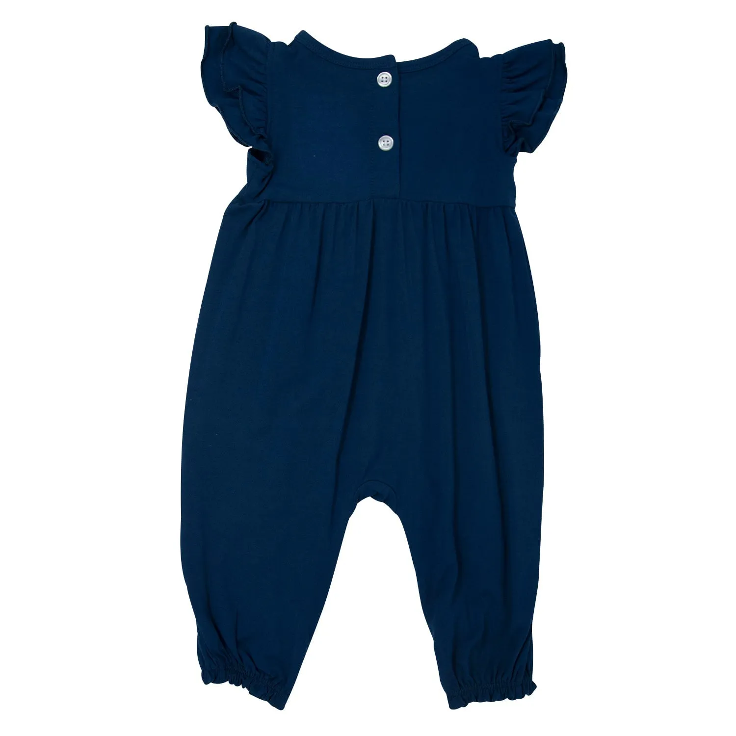 Classic Navy Flutter Sleeve Romper