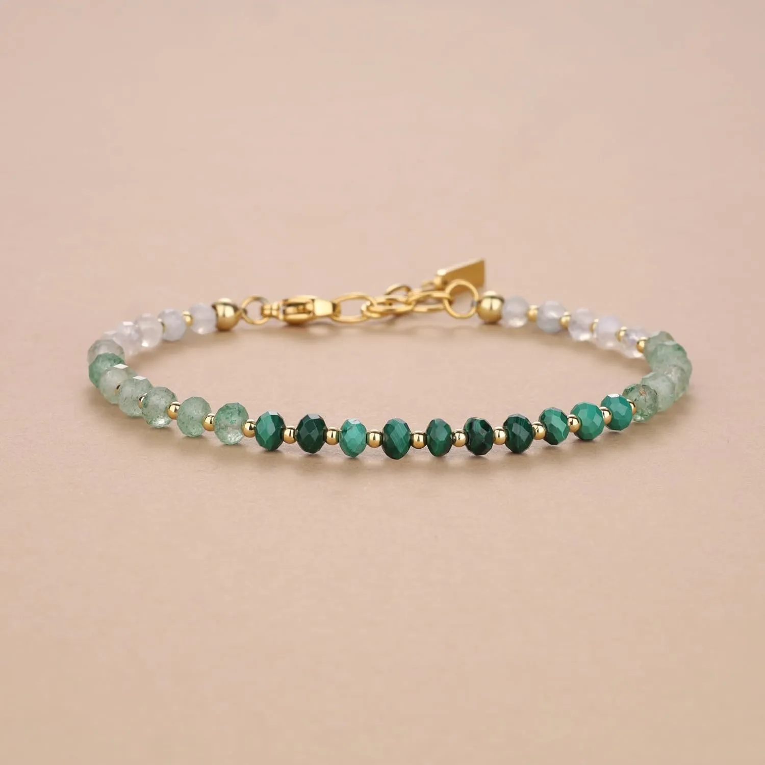 COAI Healing Crystal Bracelet for Women, Women's Gradient Beaded Bracelet 4mm