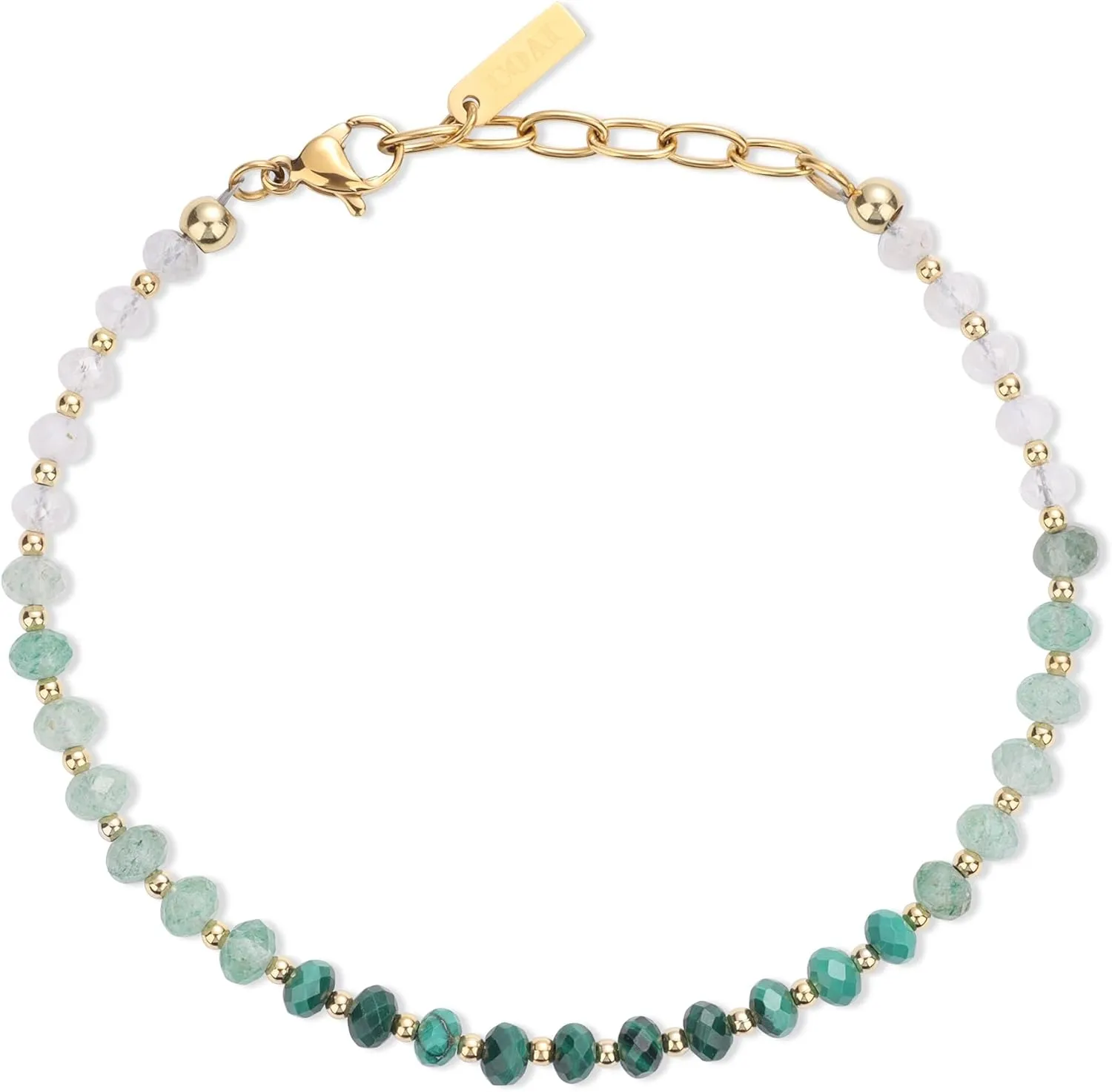 COAI Healing Crystal Bracelet for Women, Women's Gradient Beaded Bracelet 4mm