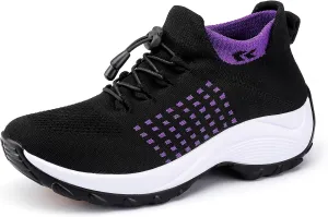 Comfortable Breathable Women Walking Shoes Slip on Trainers Women's Orthopedic Casual Ladies Shoe Thick Bottom
