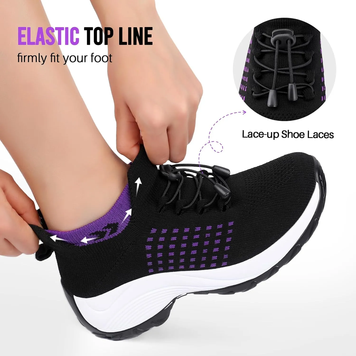Comfortable Breathable Women Walking Shoes Slip on Trainers Women's Orthopedic Casual Ladies Shoe Thick Bottom