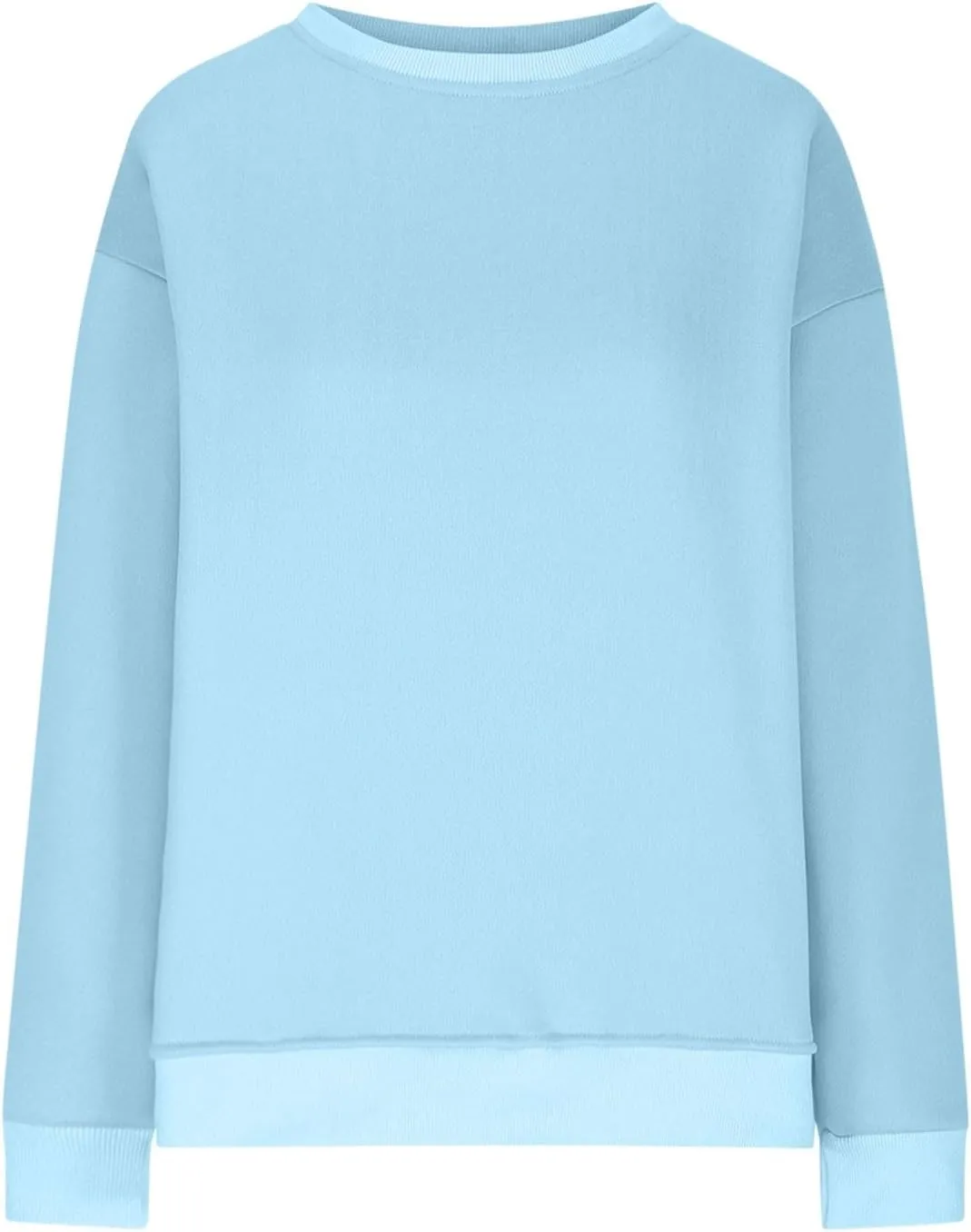 Crewneck Sweatshirts Womens Fall Fashion 2024 Long Sleeve Tops Pullover Casual Cute Loose Winter Clothes with Pocket