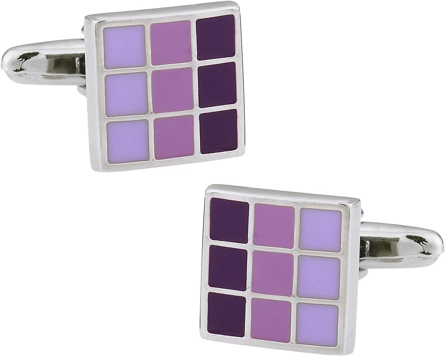 Cuff-Daddy Purple Enamel Gradient Cufflinks with Presentation Box
