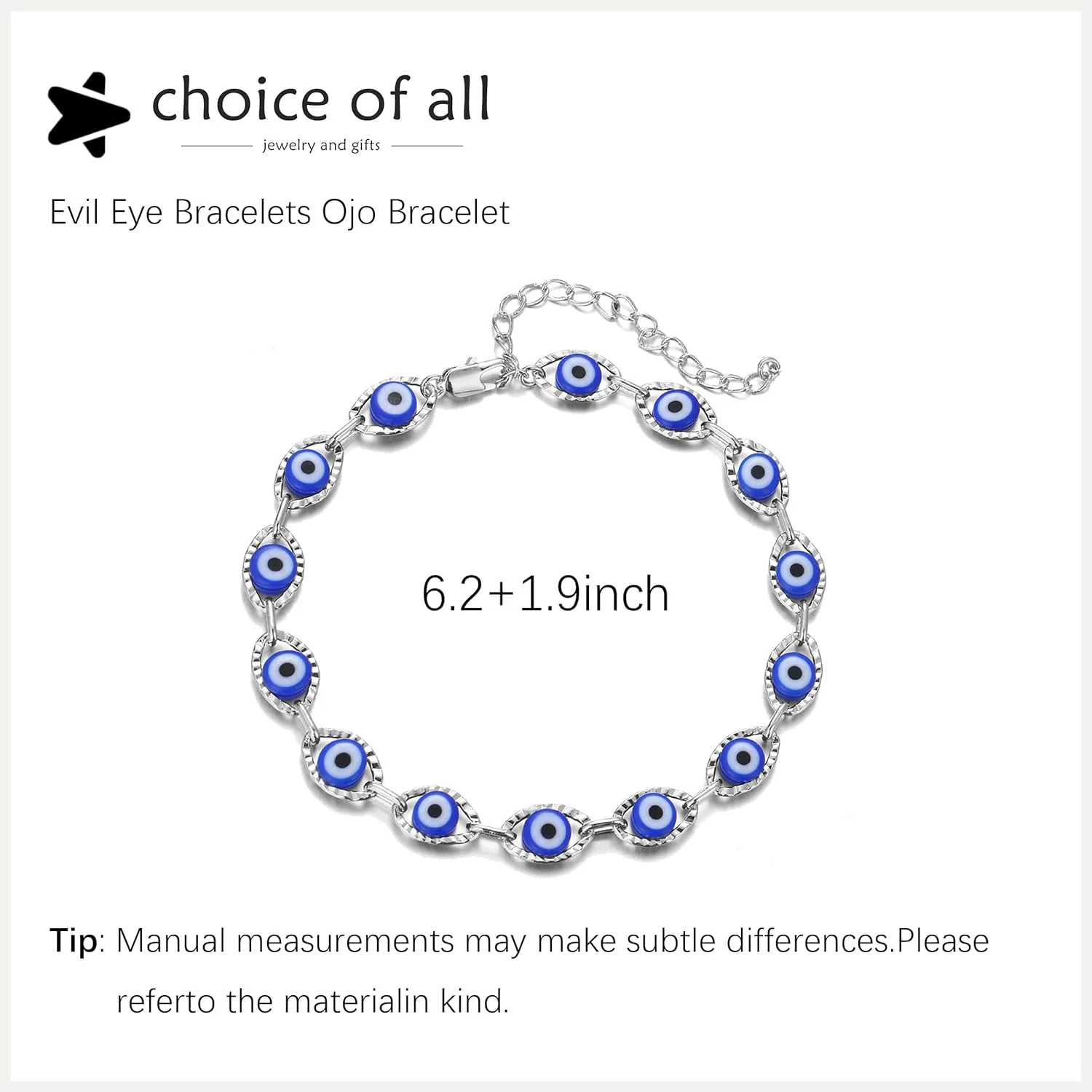 Dainty Gold Bracelets for Women Trendy Evil Eye Bracelets Hand Chain Bracelet Turkish Lucky Hand Jewelry Gifts