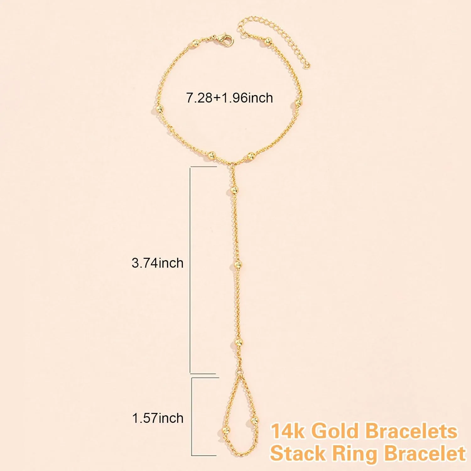 Dainty Gold Bracelets for Women Trendy Evil Eye Bracelets Hand Chain Bracelet Turkish Lucky Hand Jewelry Gifts