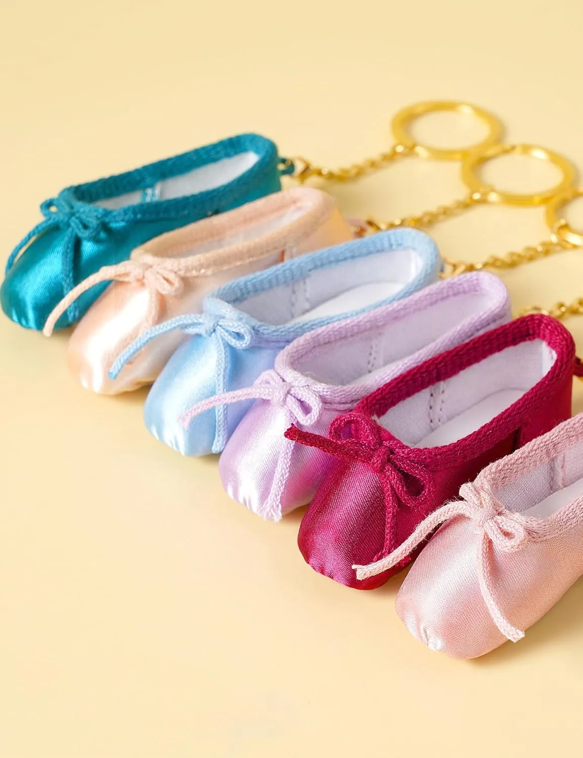 Daydance Girls Women Ballet Shoe Keychain Point Shoe Pedant Decoration for Dancer Ballerina Backpack, Dance Bags