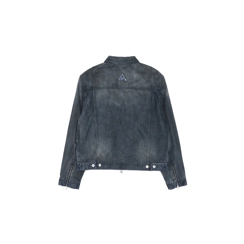 Dirty Denim Jacket in Blue