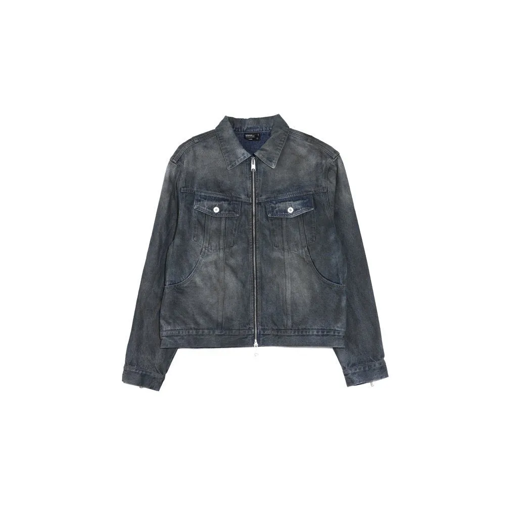 Dirty Denim Jacket in Blue