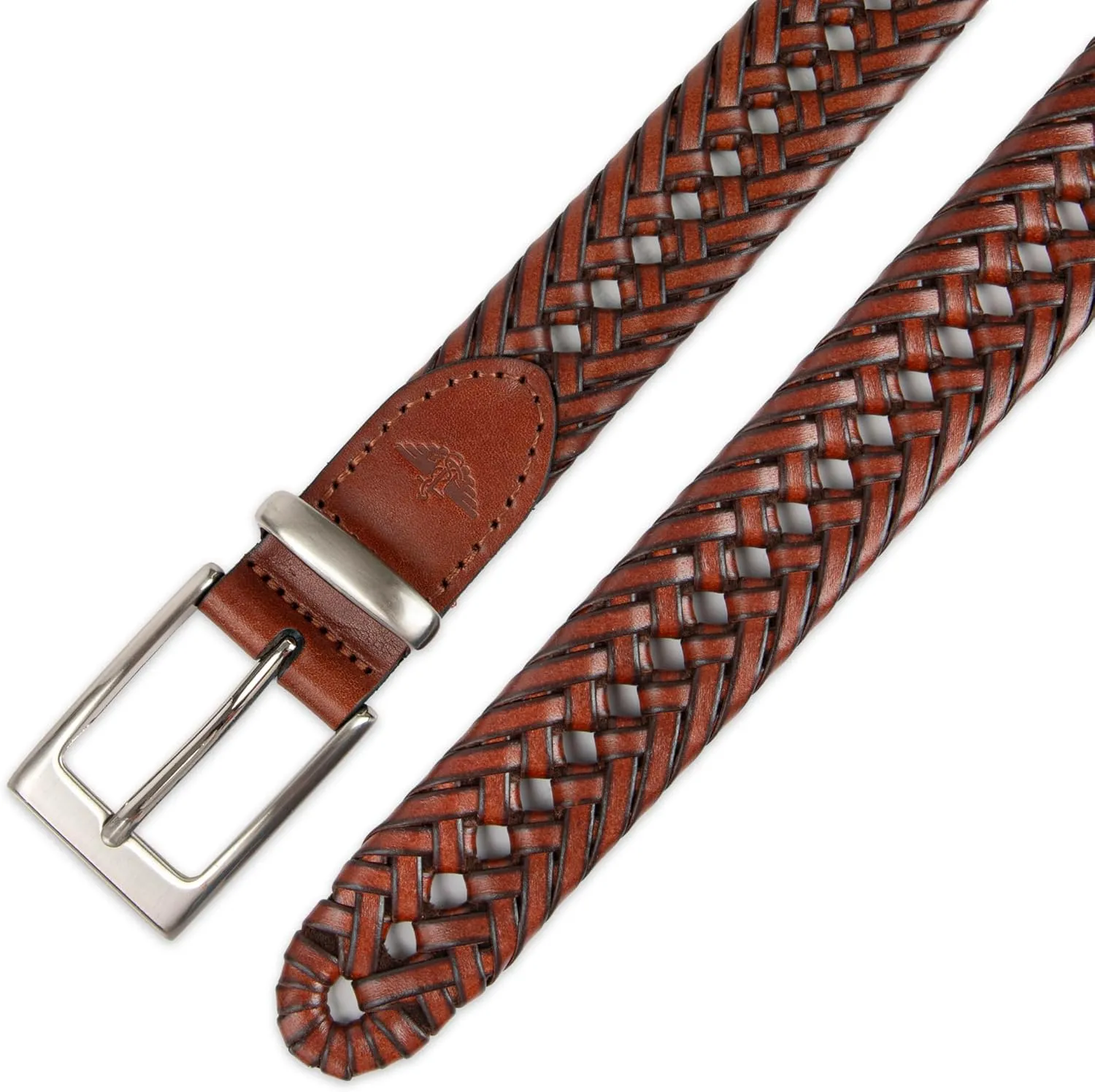Dockers Mens Leather Braided Fully Adjustable Belt