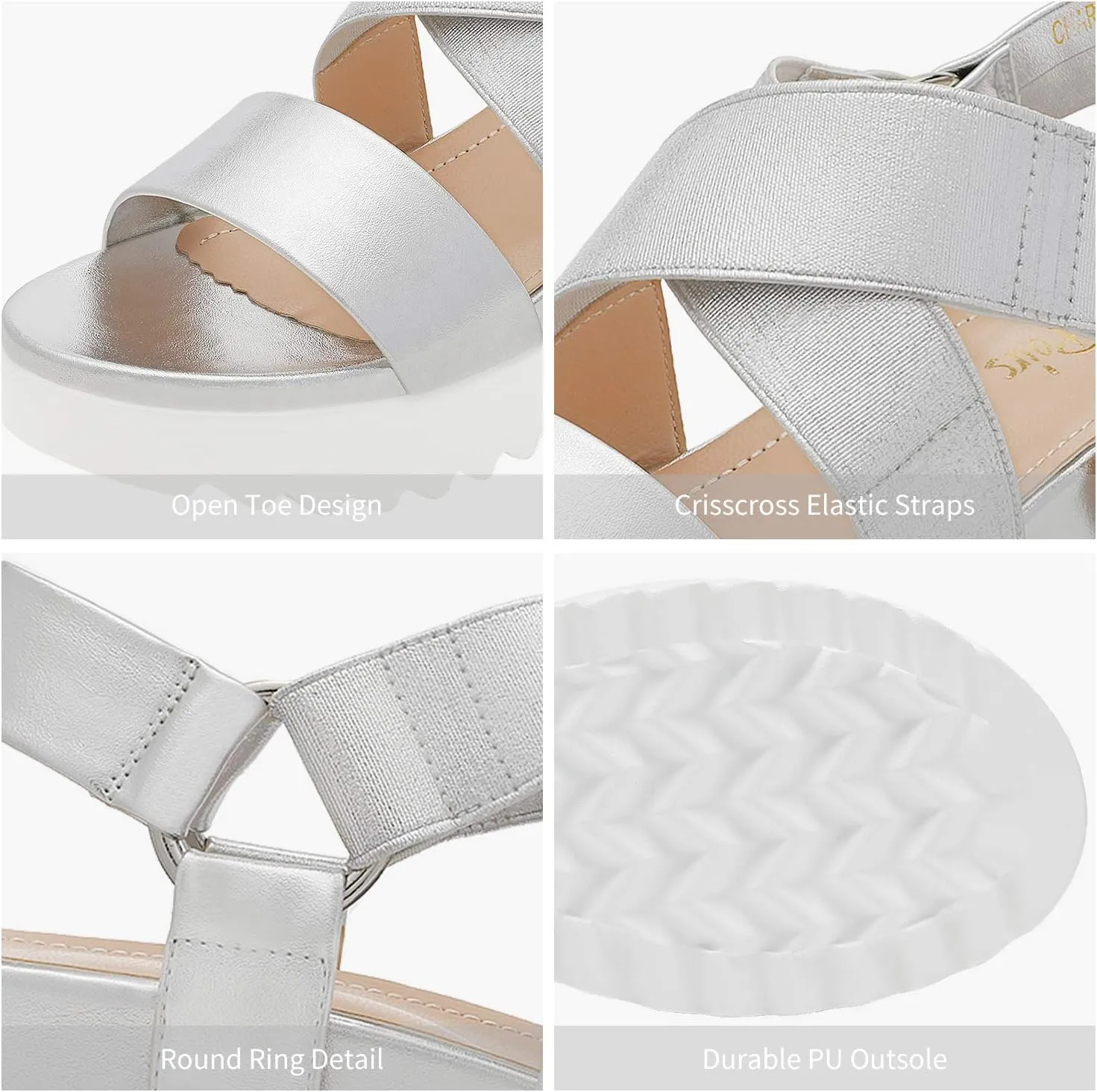 DREAM PAIRS Women??s Open Toe Ankle Strap Platform Wedge Sandals