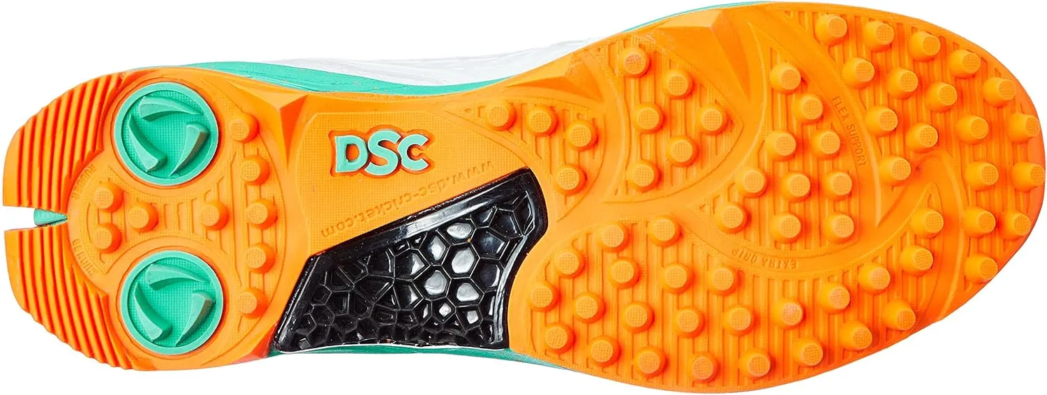 DSC Men's Beamer Cricket Shoes Size 6 UK (Fluro Yellow-White)