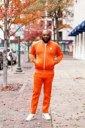 Essentials Tracksuit - Orange/White