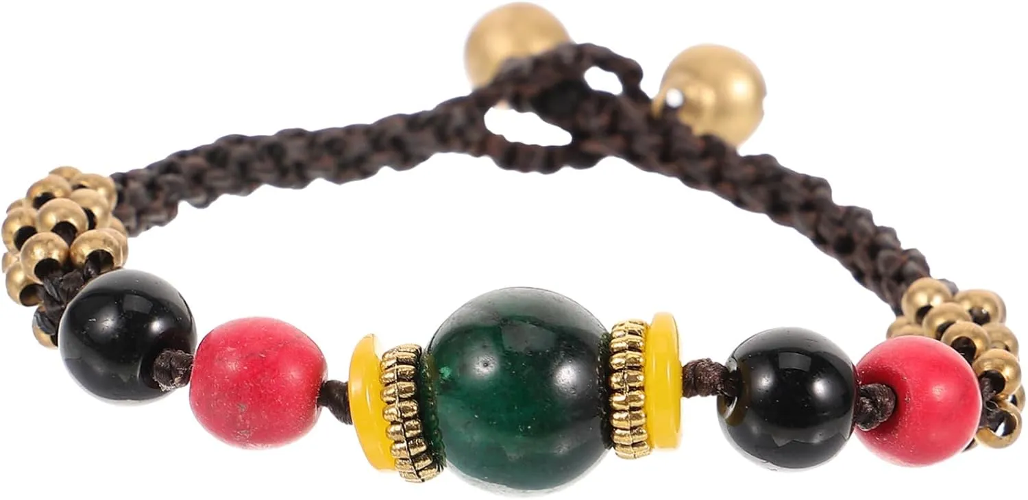 Ethnic Hand-woven Bracelets Colorful Wax Bead Rope Boho Style Bracelet