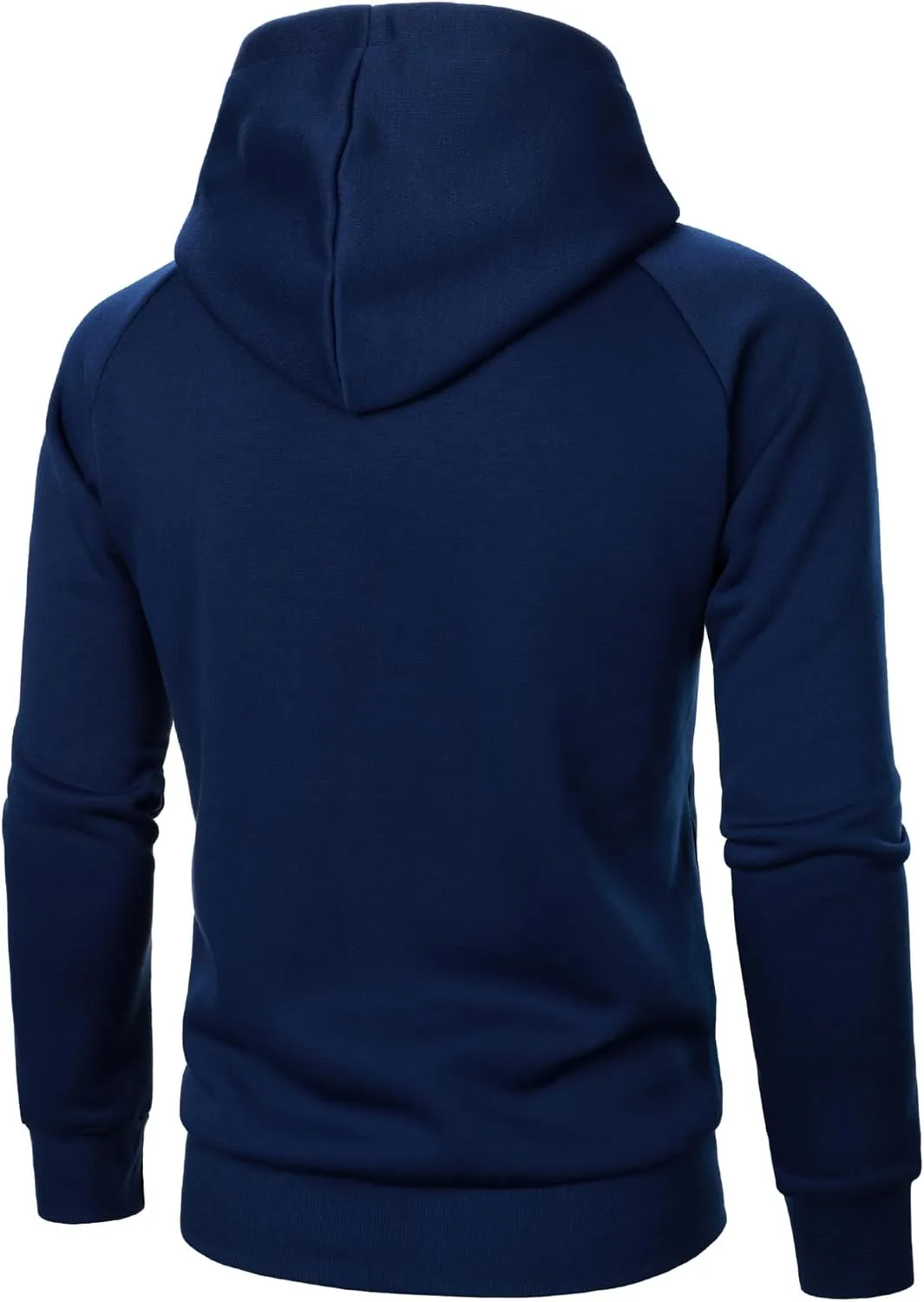 evzosrz Men's Oblique Zipper Hoodies Long Sleeve Hooded Drawstring Asymmetric Sweatshirt Slim Fit 2024 Winter Warm Jackets