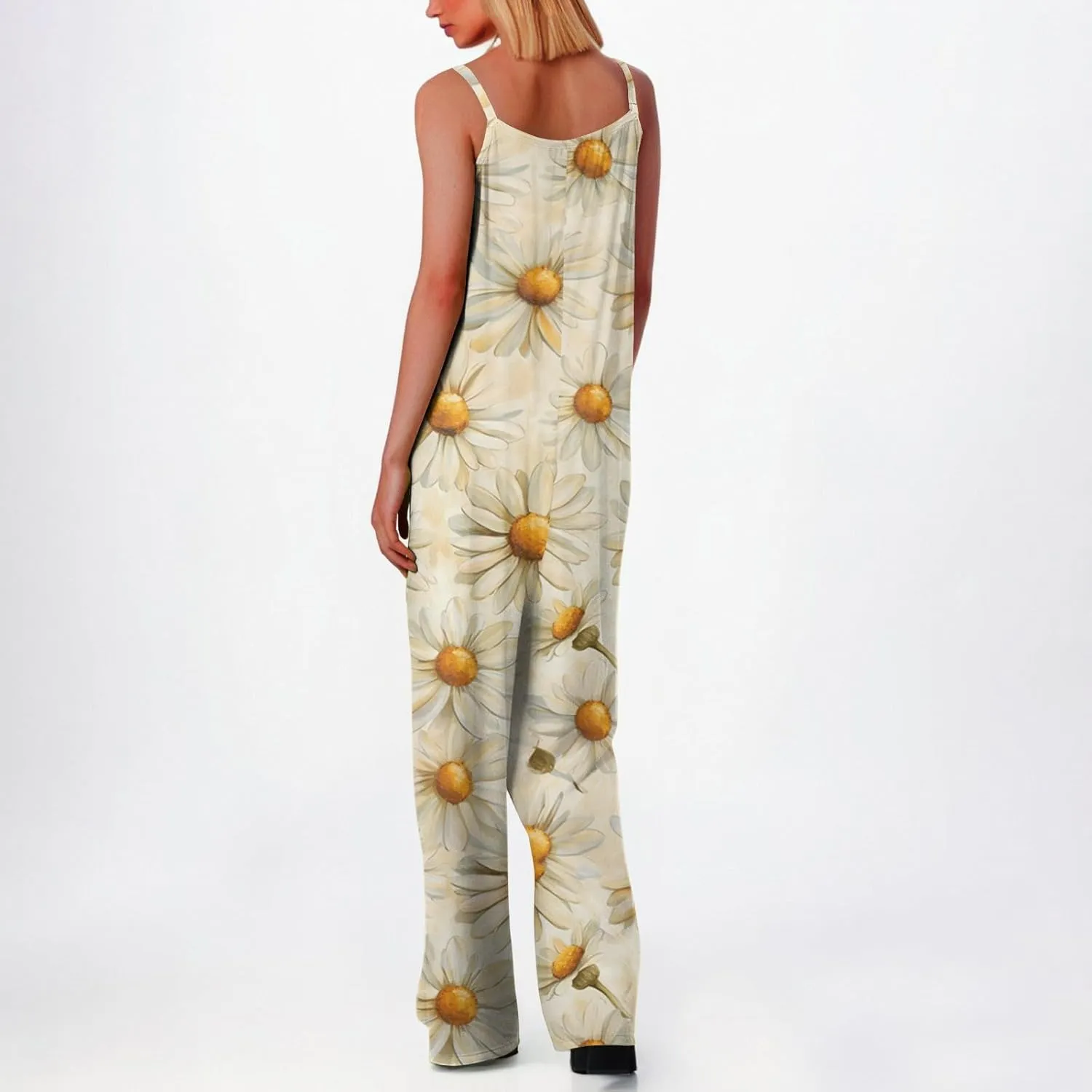 Floral Jumpsuits for Women Summer Boho Jumpsuits Casual Wide Leg Long Pant Rompers One Piece Beach Vacation Outfits