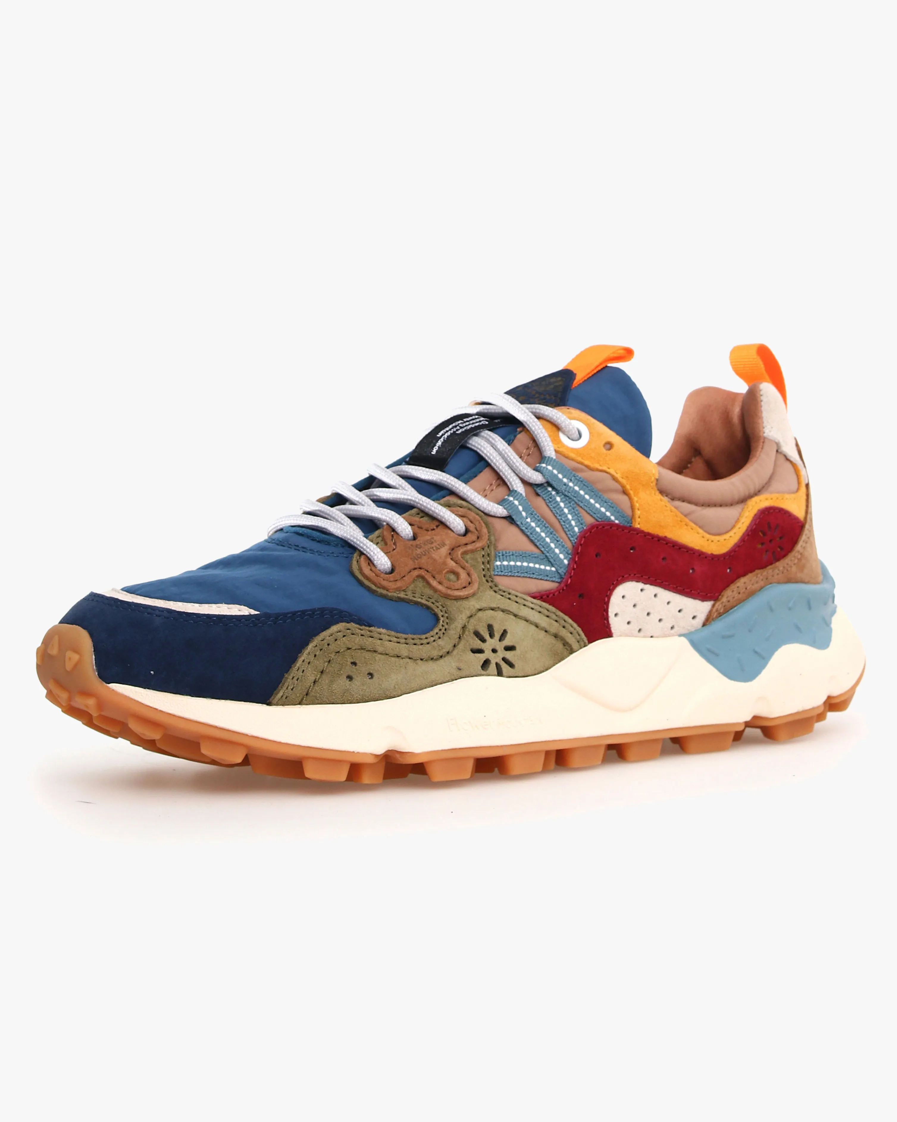 Flower Mountain Yamano 3 Suede & Nylon - Blue / Army Green