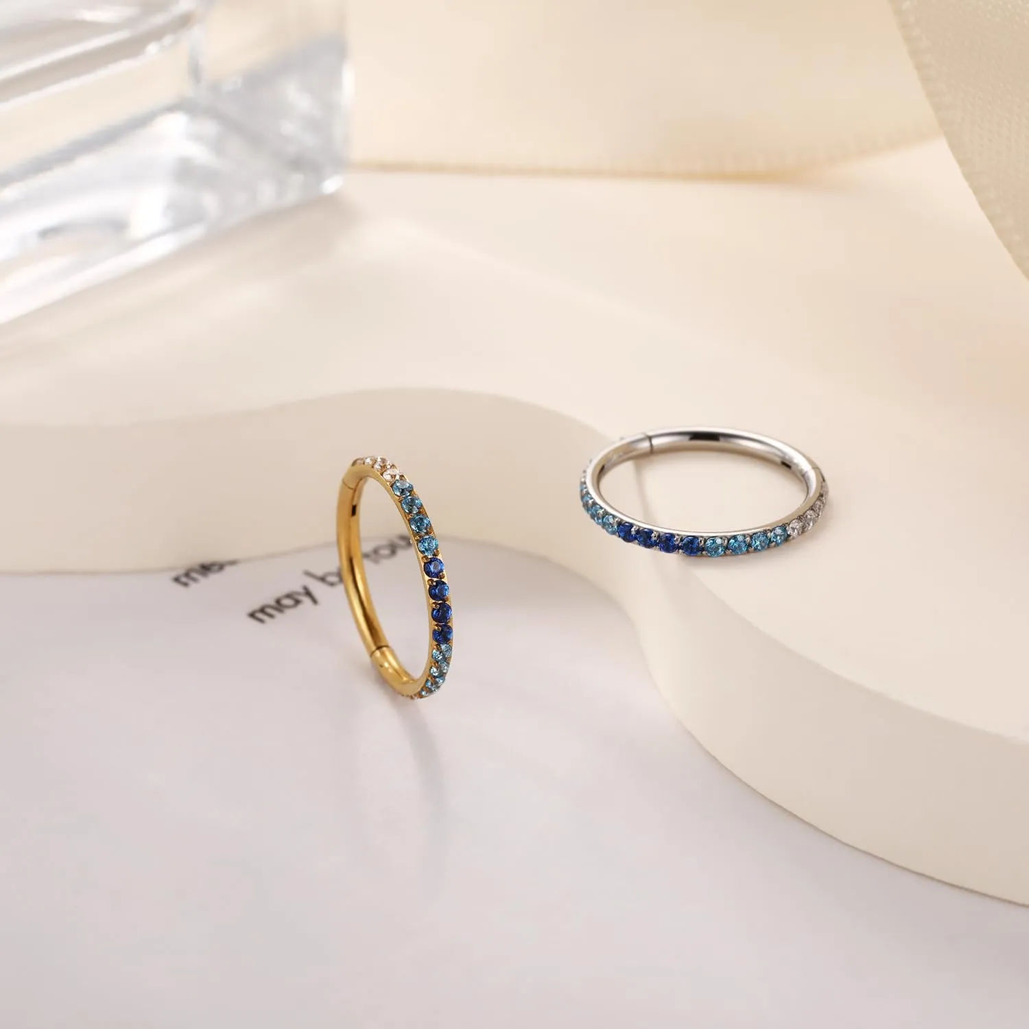 GAGABODY Conch Piercing Jewelry 20g 18g 16g 14g 12g Septum Jewelry Conch Hoop Daith Earrings Surgical Steel Clicker Hoop Piercing Rings Lip Rings with CZ Helix Rook Cartilage Piercing Jewelry