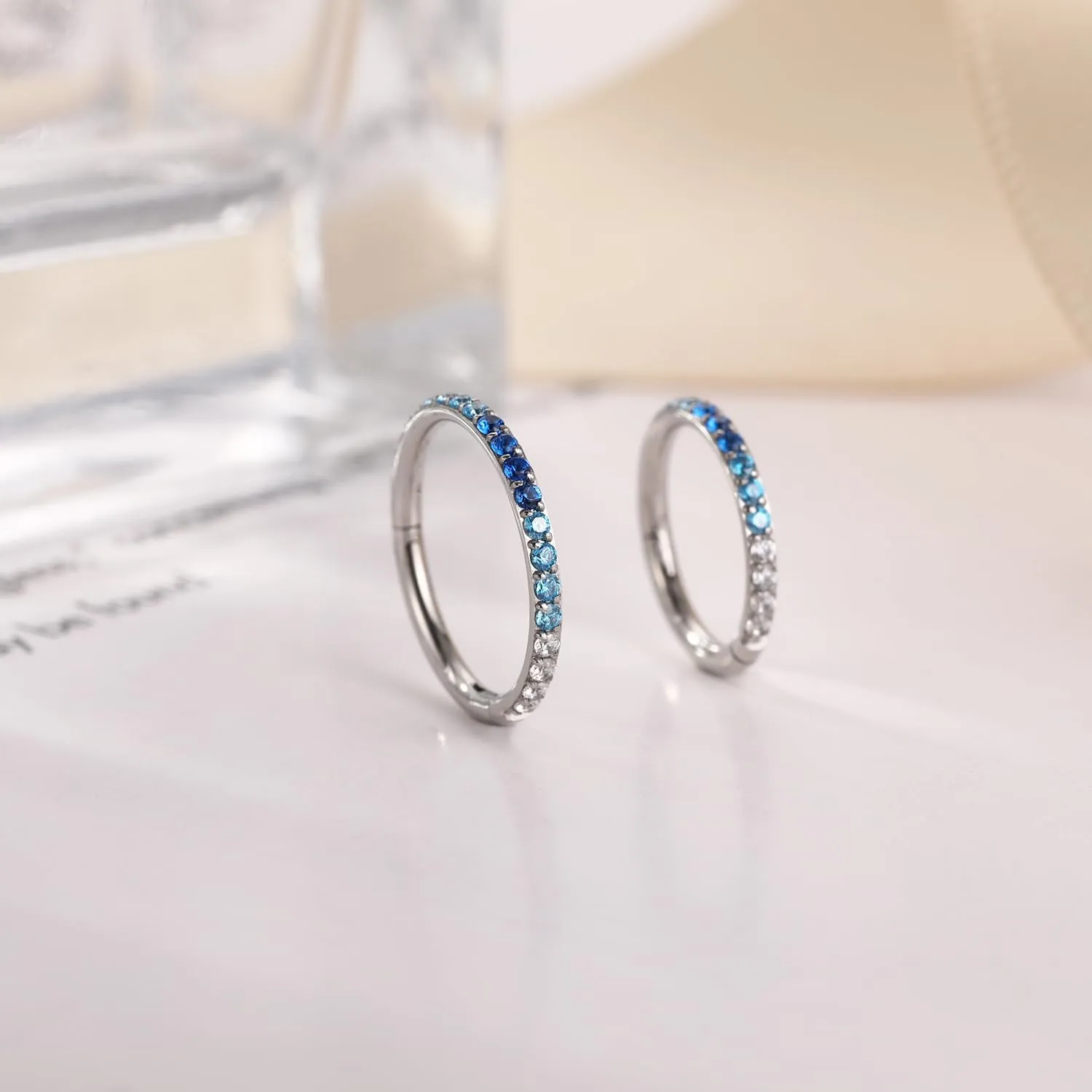 GAGABODY Conch Piercing Jewelry 20g 18g 16g 14g 12g Septum Jewelry Conch Hoop Daith Earrings Surgical Steel Clicker Hoop Piercing Rings Lip Rings with CZ Helix Rook Cartilage Piercing Jewelry