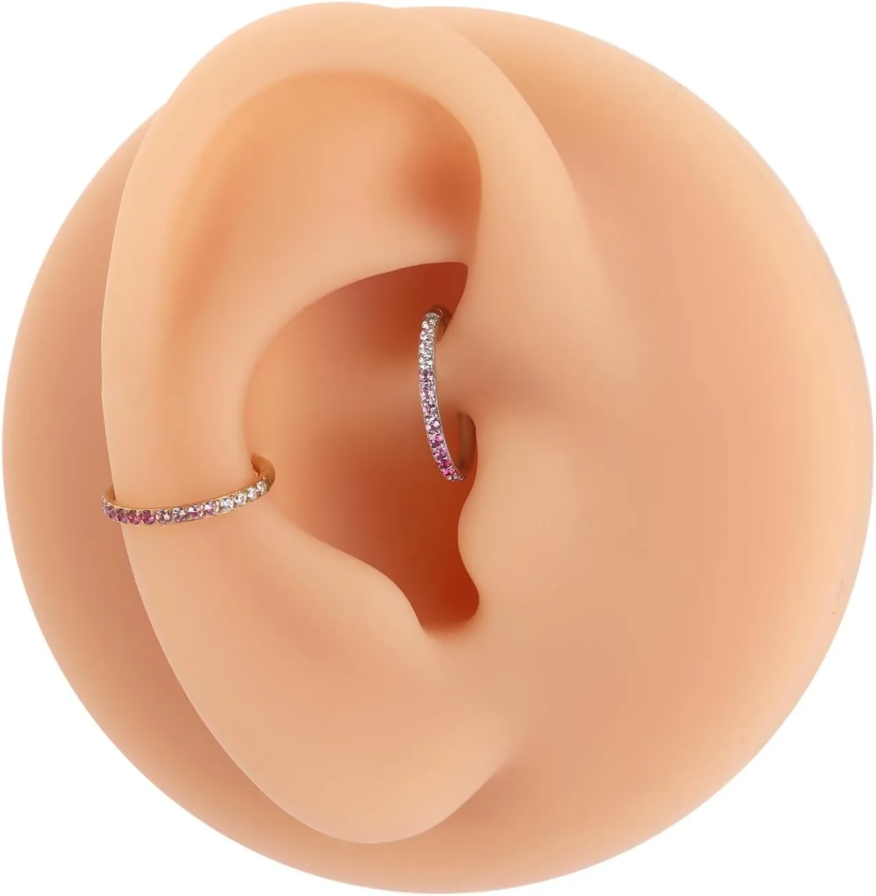 GAGABODY Conch Piercing Jewelry 20g 18g 16g 14g 12g Septum Jewelry Conch Hoop Daith Earrings Surgical Steel Clicker Hoop Piercing Rings Lip Rings with CZ Helix Rook Cartilage Piercing Jewelry