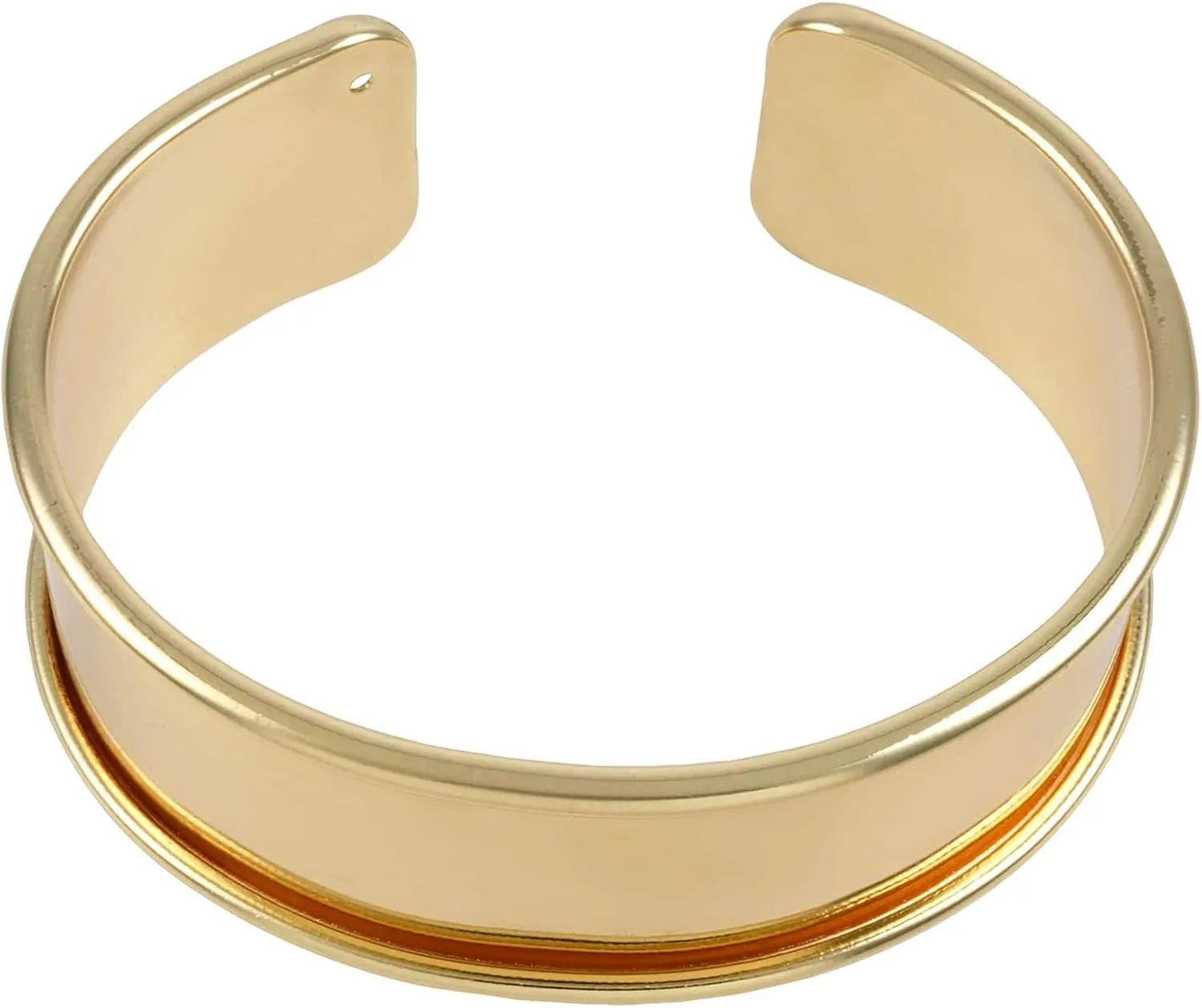 Gold Cuff Bracelet with Inlay by Bead Landing