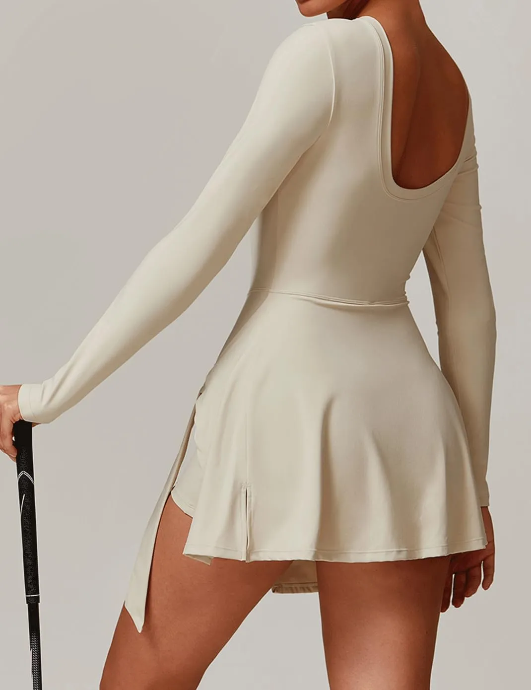 Haellun Womens Tennis Skort Dress Bodycon Tie Wrap Skirt Built in Shorts Golf Athletic Workout Rompers