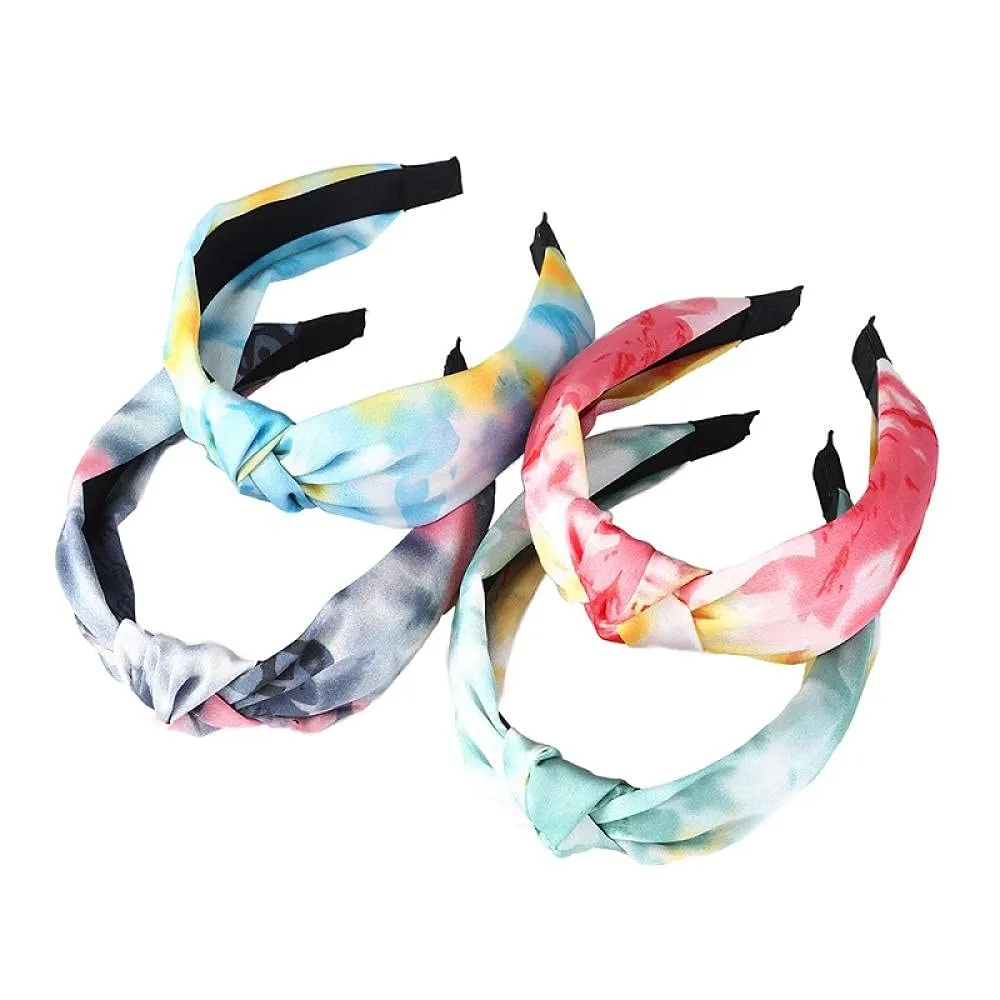Hair Band Women 4 Pcs Knotted Headband Fabric Headbands For Women Gradient Hair Hoop Girls Hairbands Hair Accessories Broadside