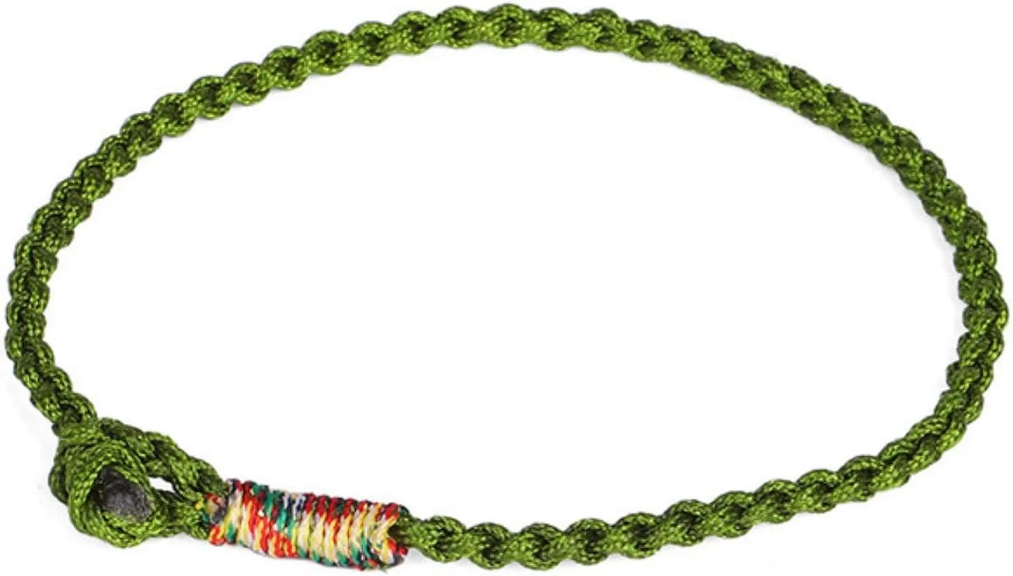 Handmade Lucky Green Bracelets & Bangles for Women Men Tibetan Buddhist Hand Braided Knots Rope Adjustable Bracelets