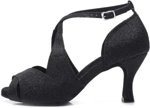 HROYL Latin Dance Shoes Women Waltz Shoes for Girls Salsa Ballroom Dance Shoes Wedding Dance Shoes for Women,Model YCL420