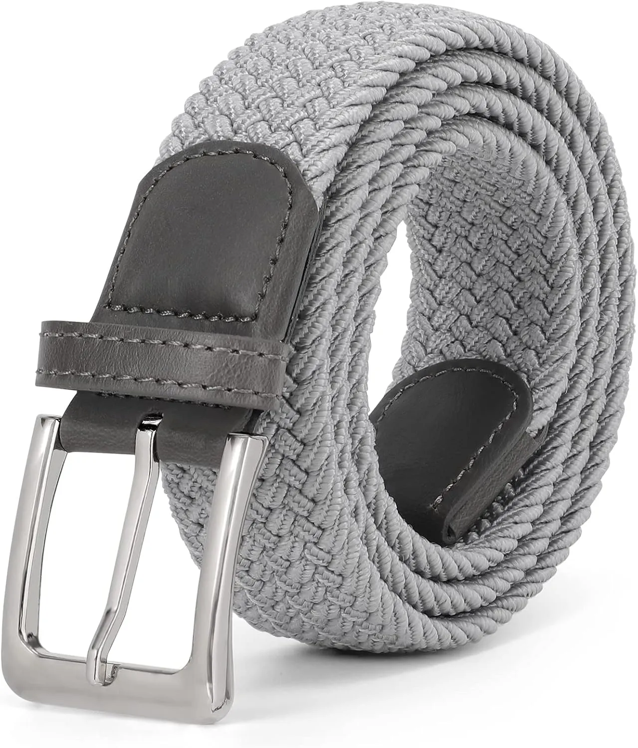 JASGOOD Women Braided Woven Elastic Stretch Belt Men Golf Web Casual Belt for Pants Jeans
