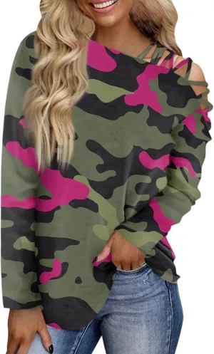 JJHAEVDY Oversized Sweatshirt for Women Printing Off Shoulder Long Shirts Long Sleeve Flat Neck Outfits Comfy Sweatshirts
