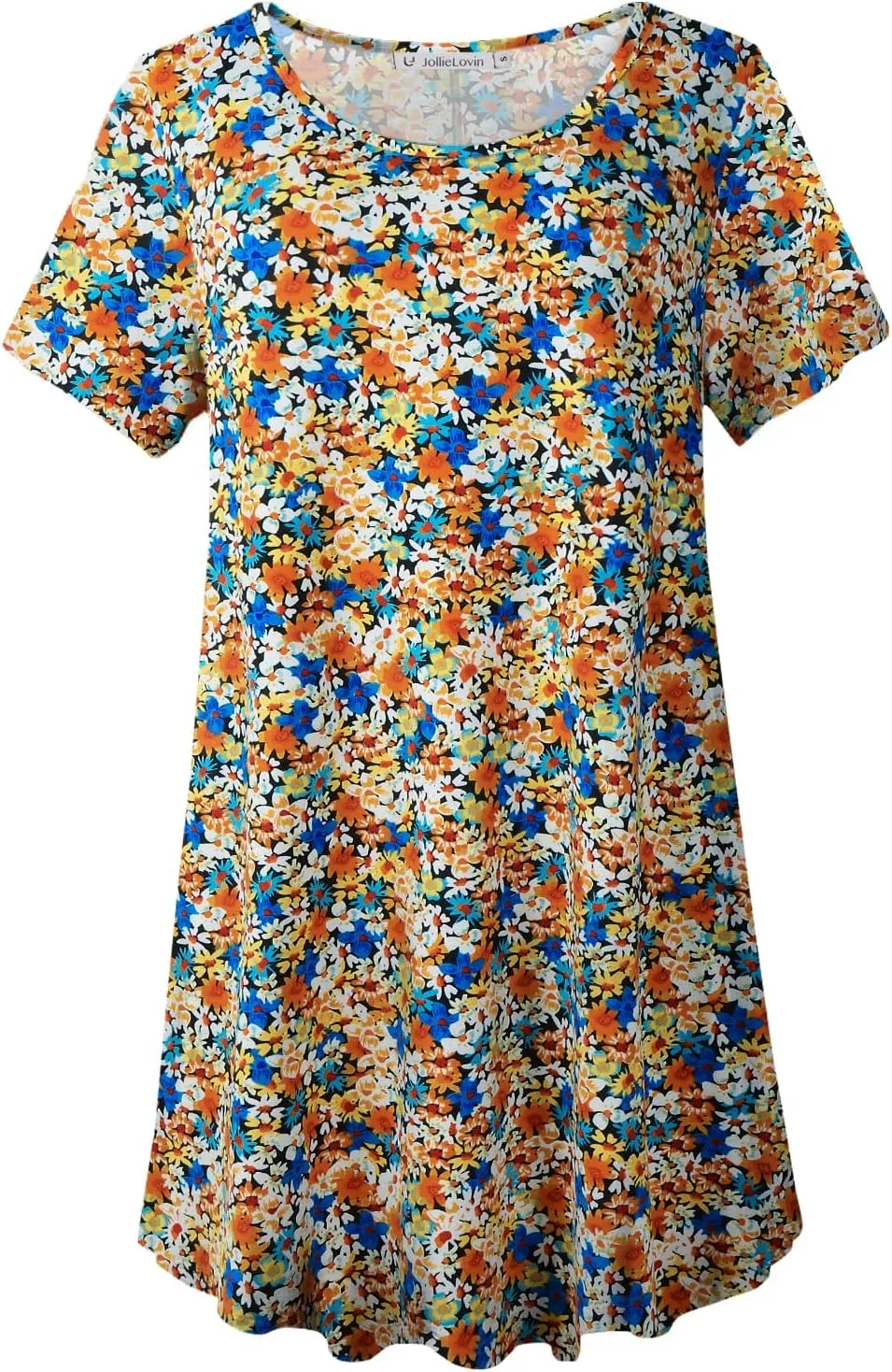 JollieLovin Women's Plus Size Tops Summer Tunic Short Sleeve Loose Fit T-Shirt to Wear with Leggings