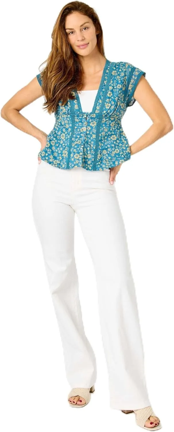 Judy Blue High-Waist Braided Waistband Wide-Leg Jeans - Comfort Stretch Cotton Blend 88781-